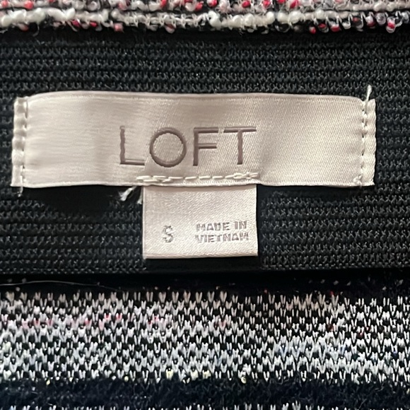 Loft Mini Skirt Wrap Style Size Small Striped Terrycloth Textue - Picture 6 of 9